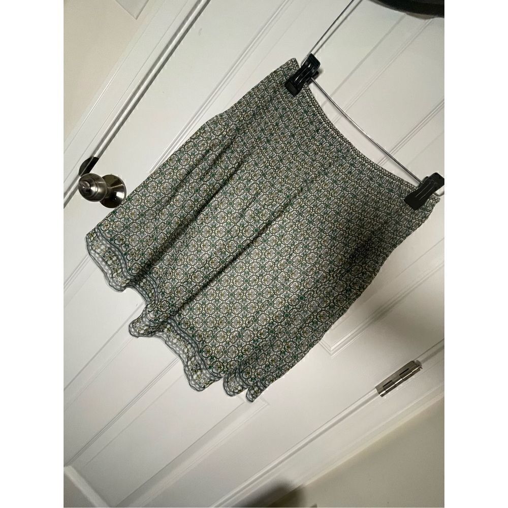 Max Studio women’s medium large skirt green yellow lined